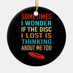 Funny Retro Disk Golf Lost Disk Frisbee Keramisch Ornament
