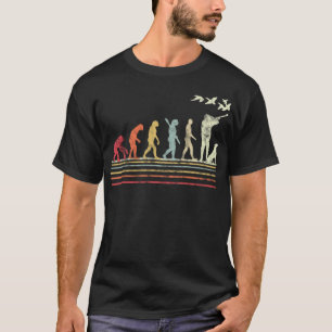 Funny Retro Evolution Duck Hunting Duck een vrouw T-shirt