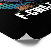 Funny Retro F-Caw-F Bird Crow Crow Bird Poster (Hoek)