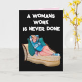 FUNNY RETRO FAMILIALE FEMME CARTE D'AMI D'ANNIVERS (Fleur jaune)