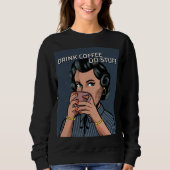 FUNNY RETRO FEMME MAISON FEMME T-SHIRTS DE CAFÉ (Devant)
