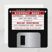 Funny Retro Floppy Diskettestation Kaart (Voorkant / Achterkant)