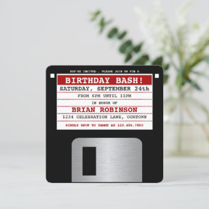 Funny Retro Floppy Diskettestation Kaart