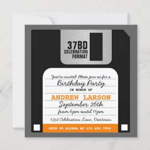 Funny Retro Floppy Diskettestation Kaart