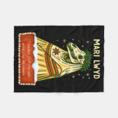 Funny Retro Folklore Skeleton Horse Mari Lwyd Yule Fleece Deken (Voorkant (Horizontaal))