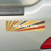 Funny Retro Grunge Rays + jouw idee Bumpersticker (Op auto)