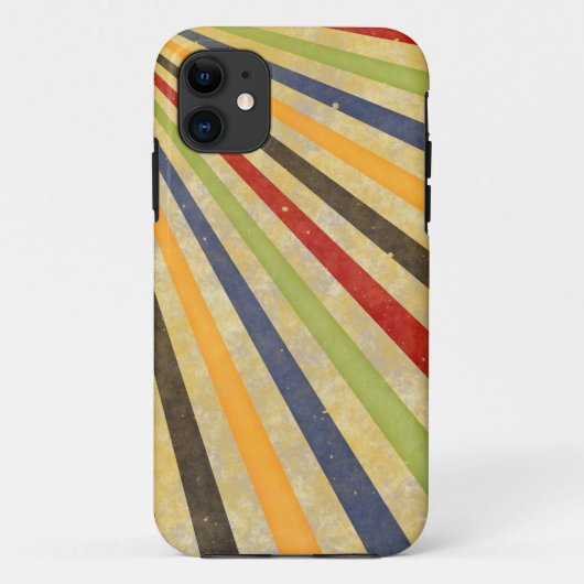Funny Retro Grunge Rays + jouw idee Case-Mate iPhone Case (Achterkant)