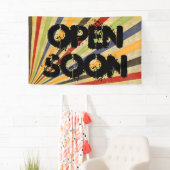 Funny Retro Grunge Rays + uw ideeën Spandoek (Insitu)