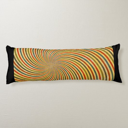 Funny Retro Grunge Swirl en jouw idee Lichaamskussen (Achterkant)