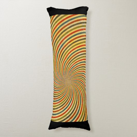Funny Retro Grunge Swirl en jouw idee Lichaamskussen (Voorkant Verticaal)
