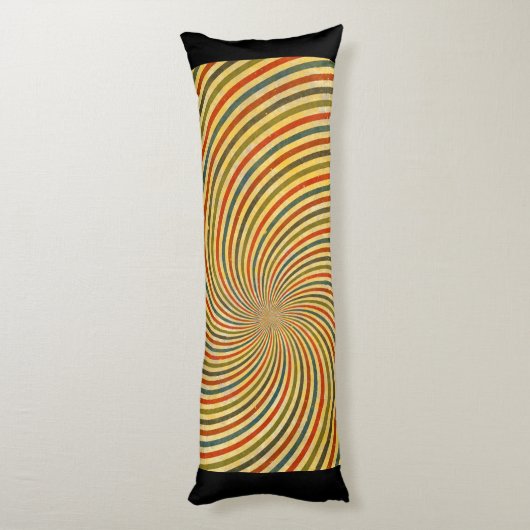 Funny Retro Grunge Swirl en jouw idee Lichaamskussen (Achterkant (Verticaal))