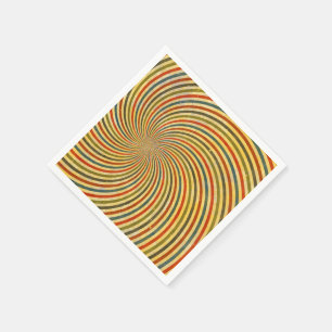 Funny Retro Grunge Swirl en jouw idee Servet