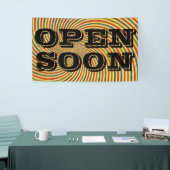 Funny Retro Grunge Swirl en jouw ideeën Spandoek (Beurs)