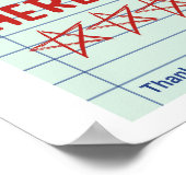 Funny Retro Guest Check Chef Was Cute Poster  (Hoek)