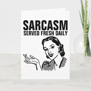 Funny Retro Houseechtgenote, SARCASM DAGELIJKSE KA Kaart