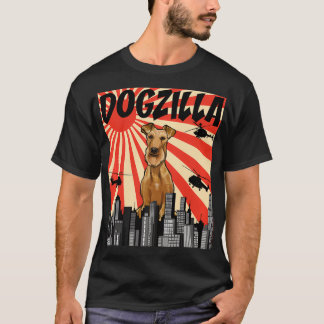 Funny Retro Japans Dogzilla Irish Terrier Pullov T-shirt