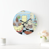 Funny retro keukenmuur klok (Huis)