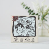 Funny Retro kinderen Birthday Party Kaart (Staand voorkant)