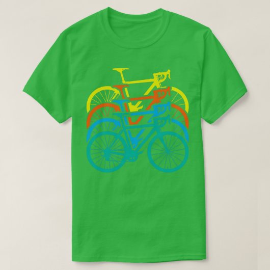 Funny Retro-kleurenfiets T-shirt (Design voorkant)