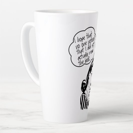 Funny Retro Leading Club Book Latte Mok (Linkerhoek)