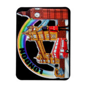 Funny Retro  London England Magneet (Verticaal)