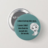 Funny Retro mama Button (Voorkant /achterkant)