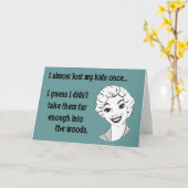 Funny Retro Maman Carte de voeux (Fleur jaune)