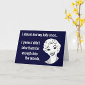 Funny Retro Maman Carte de voeux (Fleur jaune)