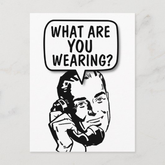 FUNNY RETRO MAN 'TALKING DIRTY'-BRIEFKAART BRIEFKAART (Voorkant)