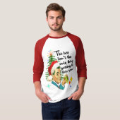 Funny Retro MCM Man met kerstmis T-shirt (Voorkant volledig)