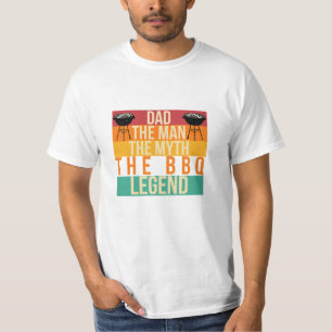 Funny Retro Papa BBQ Legend Fête des pères T-shirt