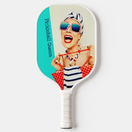 Funny Retro Pickleball Queen Dames Pickleball Paddle (Voorkant)