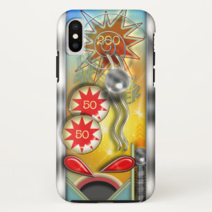 Funny Retro Pinball Machine iPhone X Hoesje