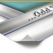 Funny Retro Pinball Machine, gepersonaliseerd Poster (Hoek)