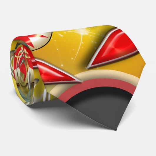 Funny Retro Pinball Machine Stropdas (Opgerold)