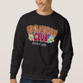 Funny Retro Procrastination Club Rainbow  Trui