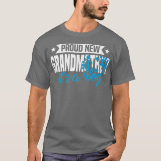 Funny Retro Proud New Grandmother It's A Boy Gende T-shirt