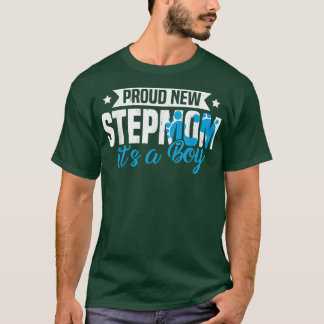 Funny Retro Proud New Stepmam Het is een jongen di T-shirt