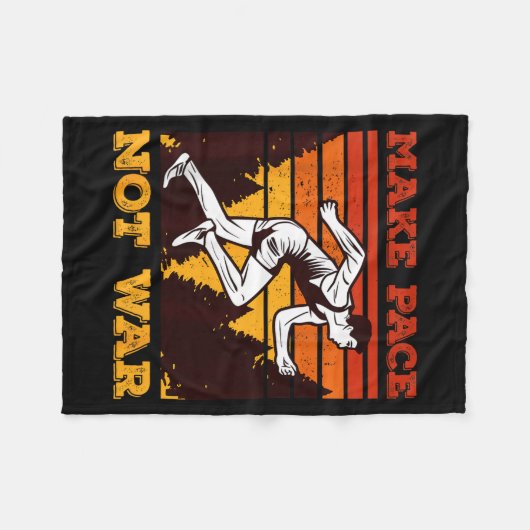 Funny Retro Runner Running Quote Gift - Make Pace  Fleece Deken (Voorkant (Horizontaal))