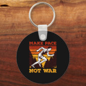 Funny Retro Runner Running Quote Gift - Make Pace Sleutelhanger (Voorkant)
