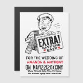 Funny retro save the date (Voorkant / Achterkant)