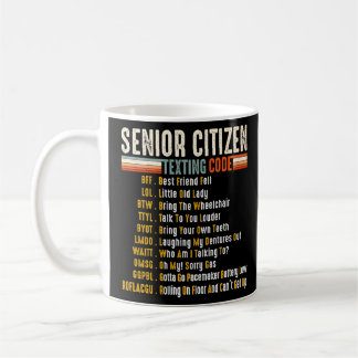 Funny Retro Senior Citizen S Texting Code 4 Elderl Koffiemok