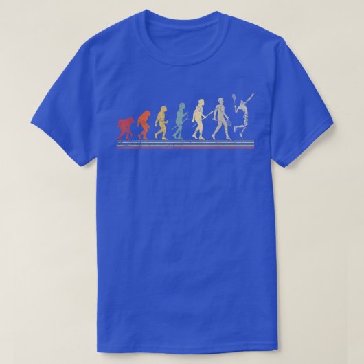 Funny Retro Style Evolution Badminton T-shirt (Design voorkant)