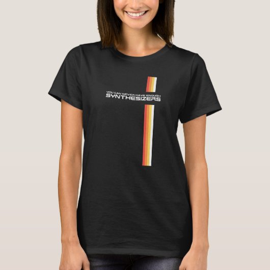 Funny Retro Synthesizer Synth Keyboard Collector M T-shirt (Voorkant)