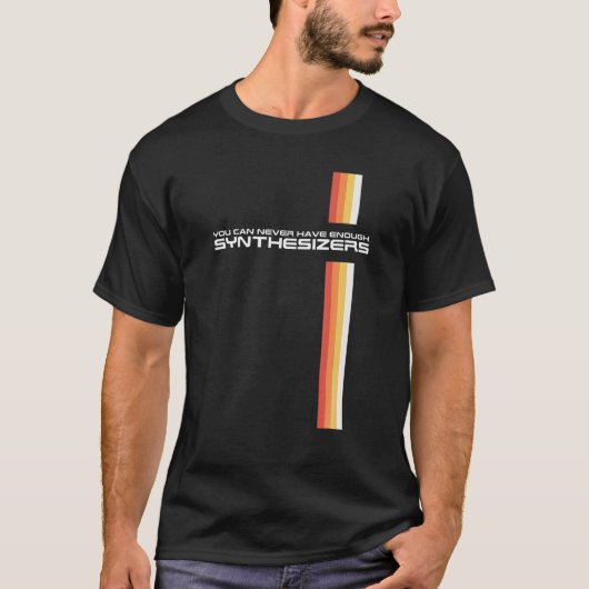Funny Retro Synthesizer Synth Keyboard Collector M T-shirt (Voorkant)