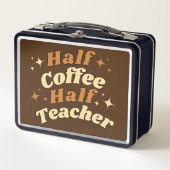 Funny Retro Teacher Half Coffee (Voorkant)