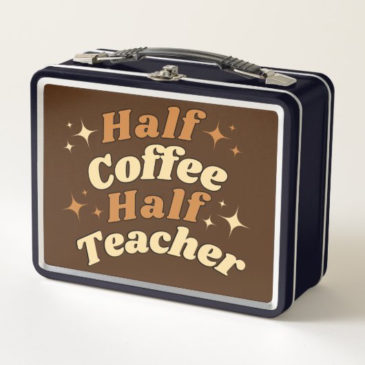 Funny Retro Teacher Half Coffee (Voorkant)