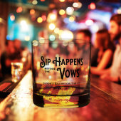 Funny Retro Typography Custom Bachelor Party  Whisky Glas