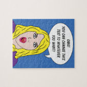 FUNNY RETRO VROUW aangepaste puzzel (Horizontaal)