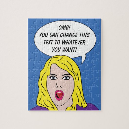FUNNY RETRO VROUW aangepaste puzzel (Verticaal)